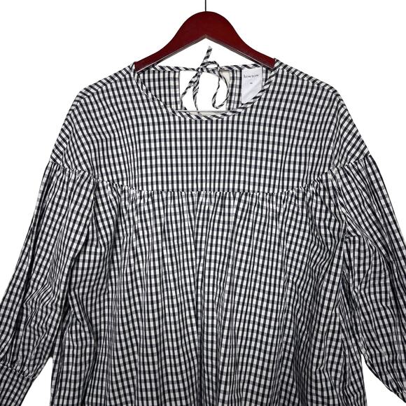 Kowtow Juno Dress Black and White Gingham Check Oversized shirt dress XS - Picture 4 of 8